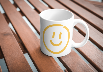 Yellow Smiley Face 11 oz. Mug - Image 2