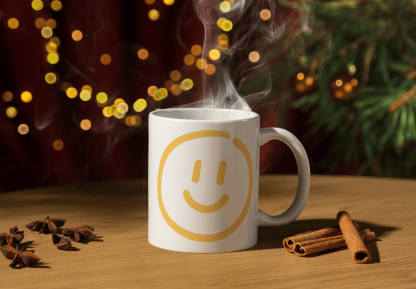 Yellow Smiley Face 11 oz. Mug