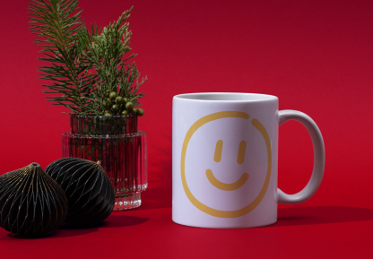 Yellow Smiley Face 11 oz. Mug - Image 3