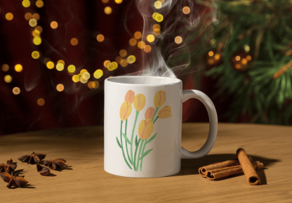 Yellow & Orange Tulips 11 oz. Mug - Image 2